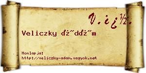 Veliczky Ádám névjegykártya